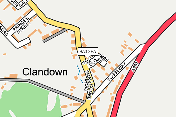 BA3 3EA map - OS OpenMap – Local (Ordnance Survey)