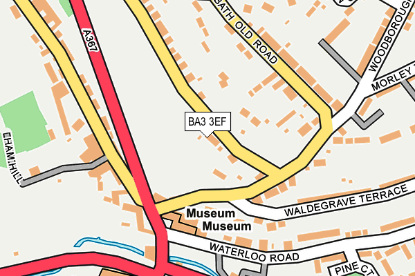 BA3 3EF map - OS OpenMap – Local (Ordnance Survey)