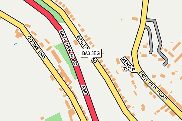 BA3 3EG map - OS OpenMap – Local (Ordnance Survey)