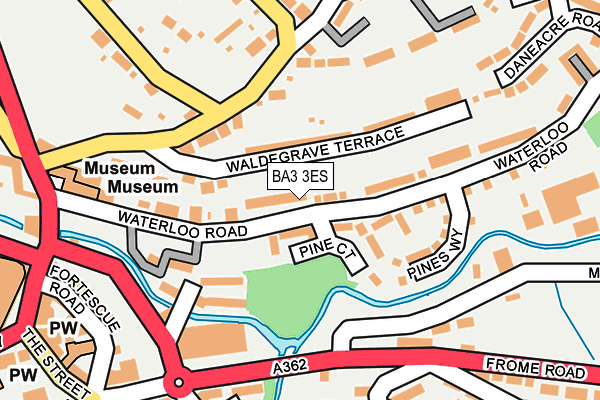 BA3 3ES map - OS OpenMap – Local (Ordnance Survey)