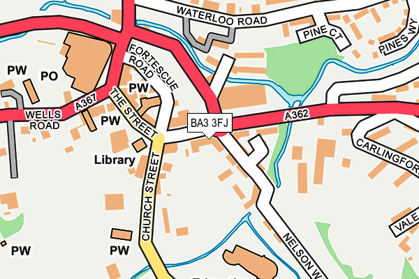 BA3 3FJ map - OS OpenMap – Local (Ordnance Survey)