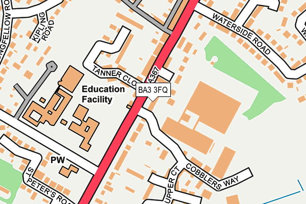 BA3 3FQ map - OS OpenMap – Local (Ordnance Survey)