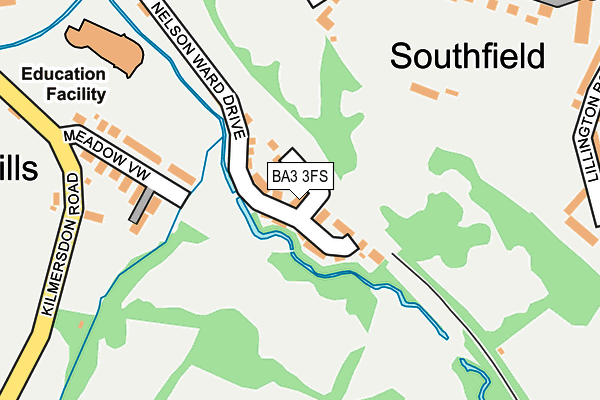 BA3 3FS map - OS OpenMap – Local (Ordnance Survey)