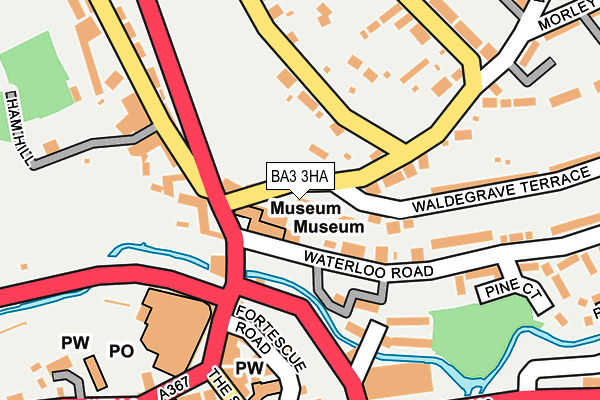 BA3 3HA map - OS OpenMap – Local (Ordnance Survey)