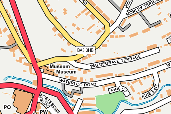 BA3 3HB map - OS OpenMap – Local (Ordnance Survey)