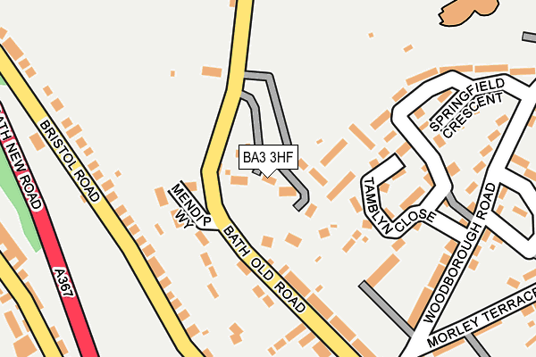 BA3 3HF map - OS OpenMap – Local (Ordnance Survey)