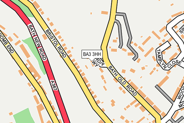 BA3 3HH map - OS OpenMap – Local (Ordnance Survey)