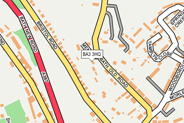 BA3 3HQ map - OS OpenMap – Local (Ordnance Survey)