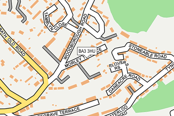 BA3 3HU map - OS OpenMap – Local (Ordnance Survey)
