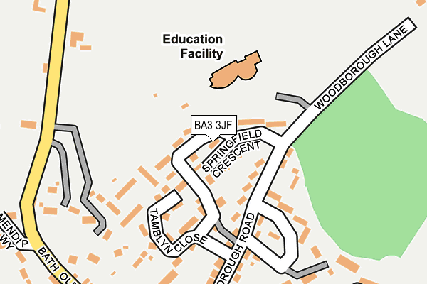 BA3 3JF map - OS OpenMap – Local (Ordnance Survey)