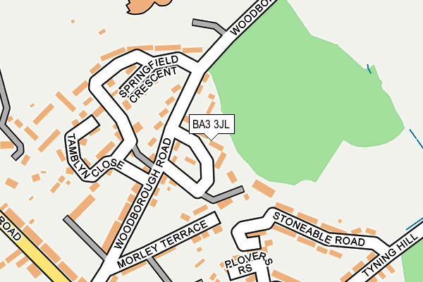 BA3 3JL map - OS OpenMap – Local (Ordnance Survey)