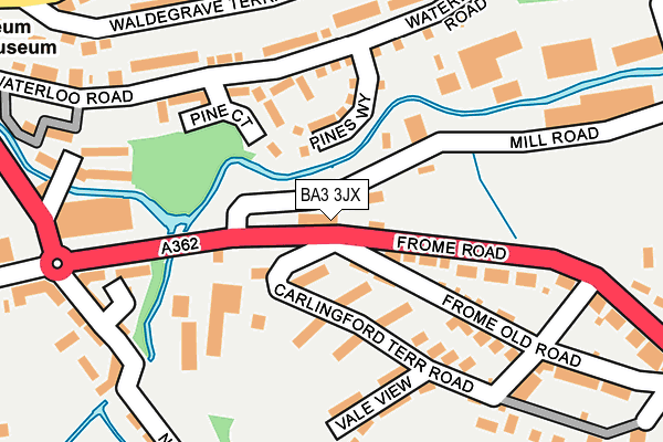 BA3 3JX map - OS OpenMap – Local (Ordnance Survey)