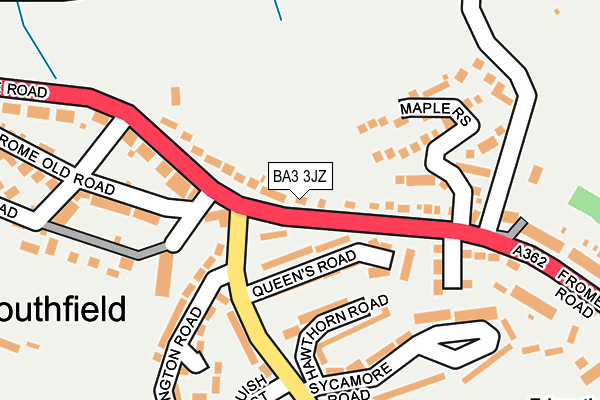 BA3 3JZ map - OS OpenMap – Local (Ordnance Survey)