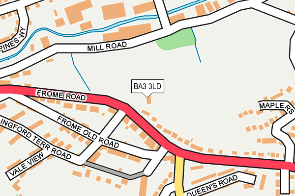 BA3 3LD map - OS OpenMap – Local (Ordnance Survey)