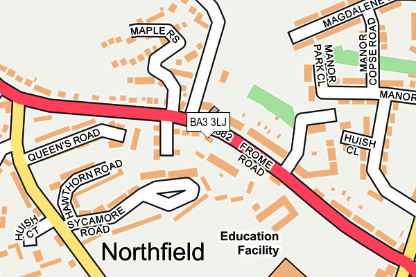 BA3 3LJ map - OS OpenMap – Local (Ordnance Survey)