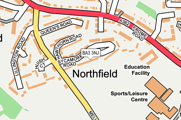 BA3 3NJ map - OS OpenMap – Local (Ordnance Survey)