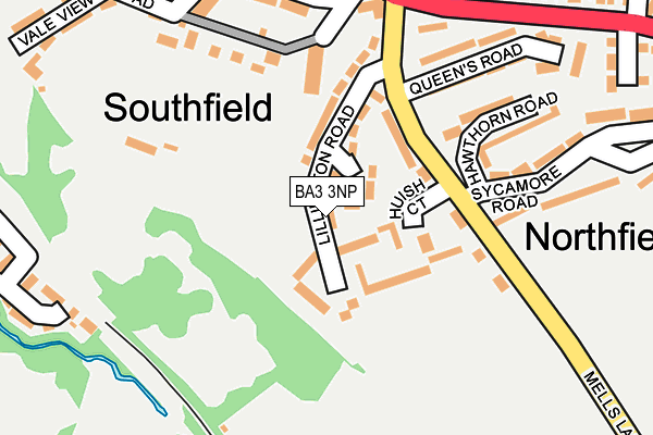 BA3 3NP map - OS OpenMap – Local (Ordnance Survey)