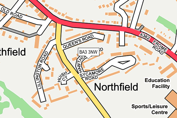 BA3 3NW map - OS OpenMap – Local (Ordnance Survey)