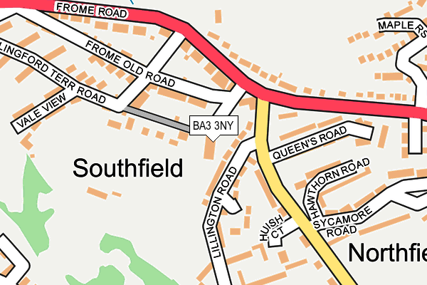 BA3 3NY map - OS OpenMap – Local (Ordnance Survey)