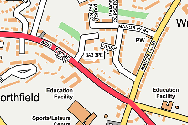 BA3 3PE map - OS OpenMap – Local (Ordnance Survey)