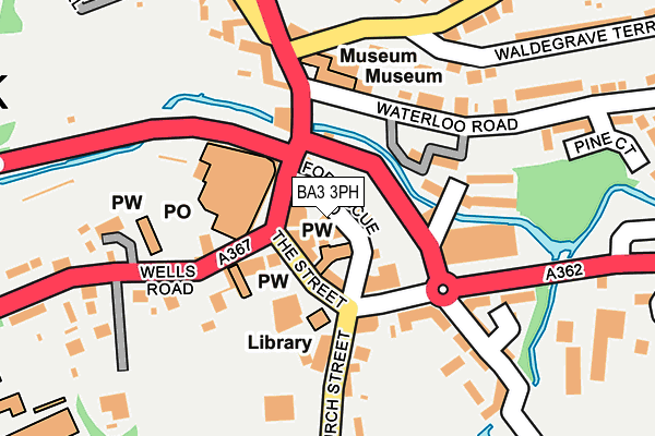 BA3 3PH map - OS OpenMap – Local (Ordnance Survey)
