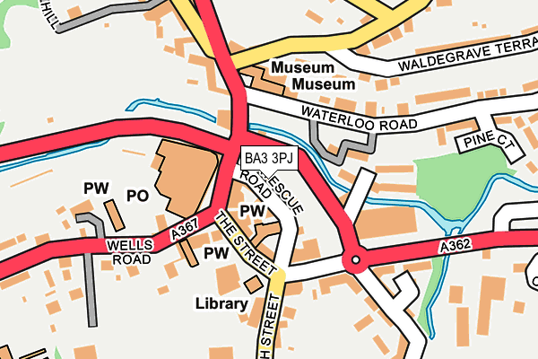 BA3 3PJ map - OS OpenMap – Local (Ordnance Survey)