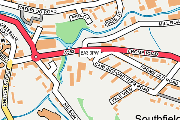 BA3 3PW map - OS OpenMap – Local (Ordnance Survey)