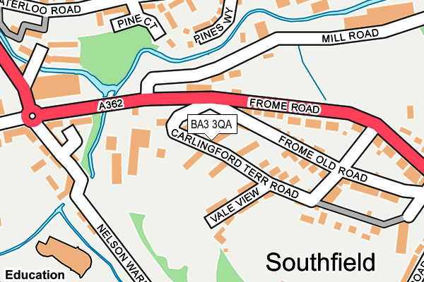 BA3 3QA map - OS OpenMap – Local (Ordnance Survey)