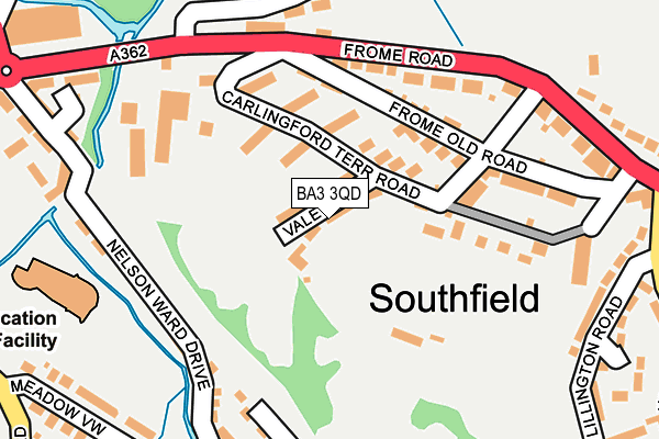 BA3 3QD map - OS OpenMap – Local (Ordnance Survey)