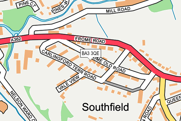 BA3 3QE map - OS OpenMap – Local (Ordnance Survey)