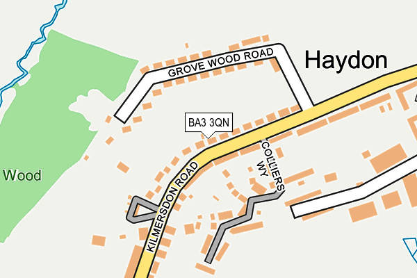 BA3 3QN map - OS OpenMap – Local (Ordnance Survey)