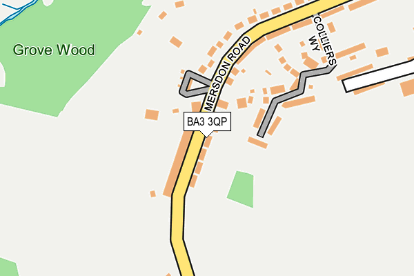 BA3 3QP map - OS OpenMap – Local (Ordnance Survey)