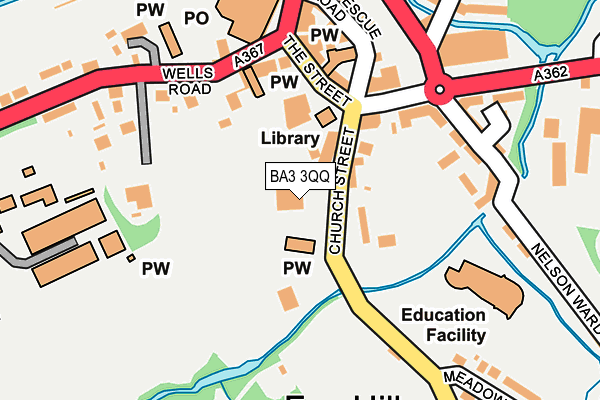 BA3 3QQ map - OS OpenMap – Local (Ordnance Survey)