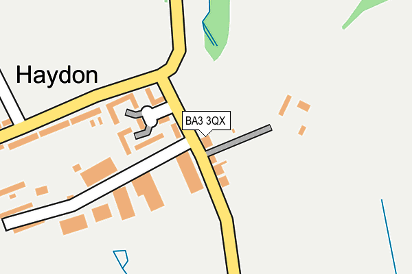 BA3 3QX map - OS OpenMap – Local (Ordnance Survey)