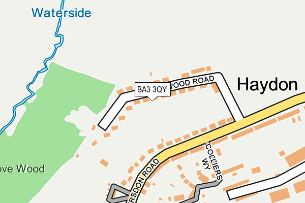 BA3 3QY map - OS OpenMap – Local (Ordnance Survey)