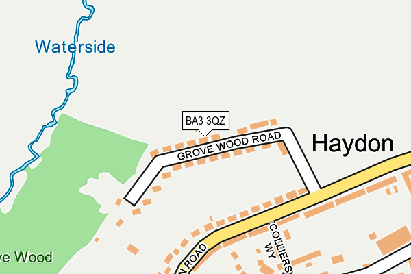 BA3 3QZ map - OS OpenMap – Local (Ordnance Survey)