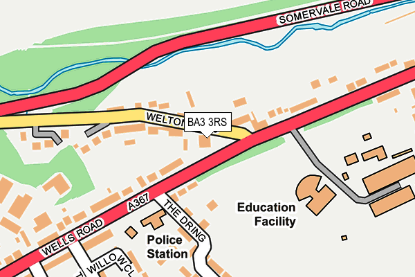 BA3 3RS map - OS OpenMap – Local (Ordnance Survey)