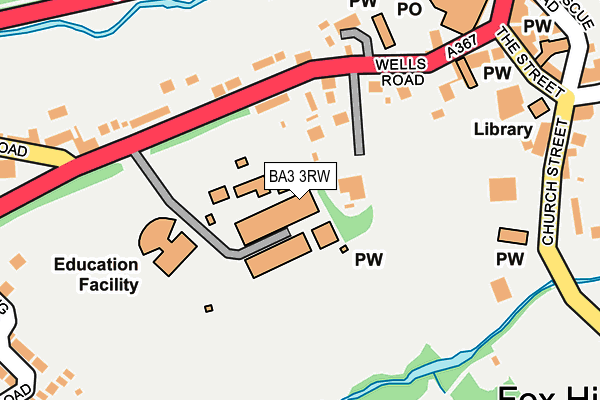 BA3 3RW map - OS OpenMap – Local (Ordnance Survey)