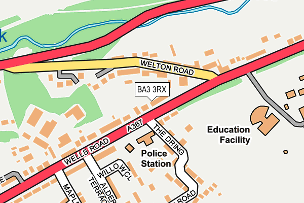 BA3 3RX map - OS OpenMap – Local (Ordnance Survey)