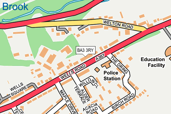 BA3 3RY map - OS OpenMap – Local (Ordnance Survey)