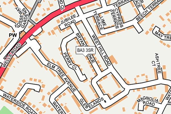 BA3 3SR map - OS OpenMap – Local (Ordnance Survey)
