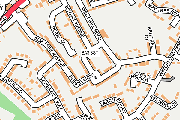 BA3 3ST map - OS OpenMap – Local (Ordnance Survey)