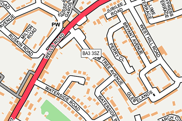 BA3 3SZ map - OS OpenMap – Local (Ordnance Survey)