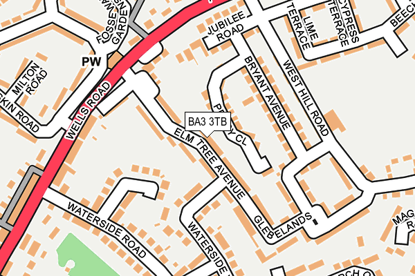 BA3 3TB map - OS OpenMap – Local (Ordnance Survey)