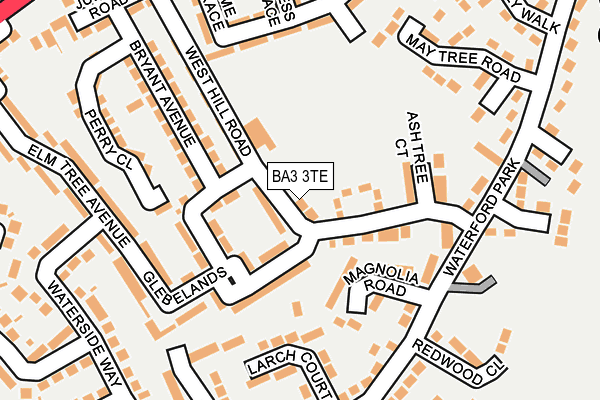 BA3 3TE map - OS OpenMap – Local (Ordnance Survey)