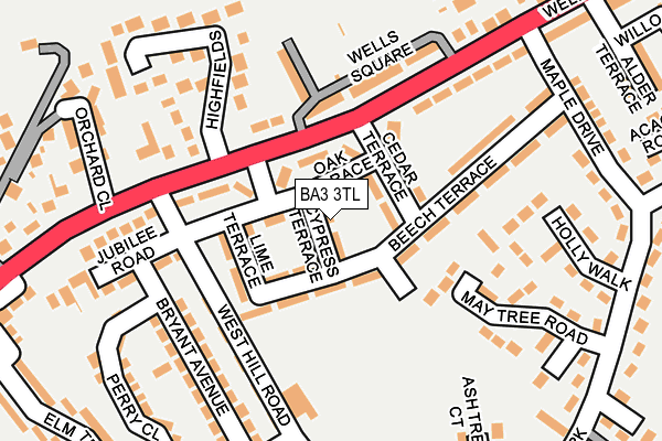 BA3 3TL map - OS OpenMap – Local (Ordnance Survey)