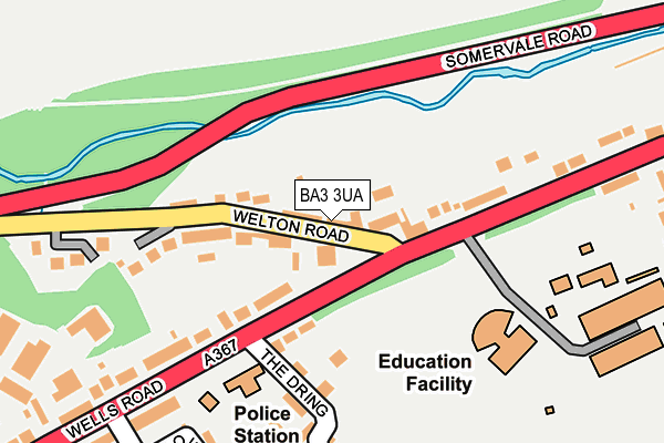 BA3 3UA map - OS OpenMap – Local (Ordnance Survey)