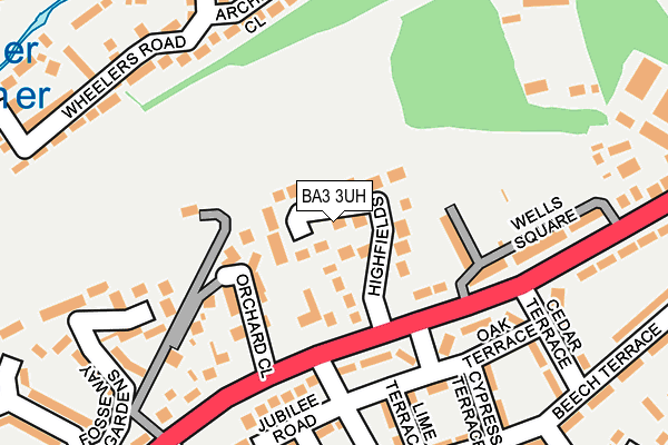 BA3 3UH map - OS OpenMap – Local (Ordnance Survey)