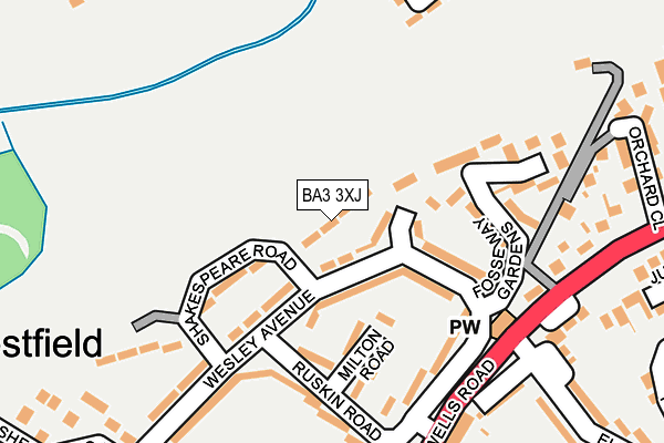 BA3 3XJ map - OS OpenMap – Local (Ordnance Survey)