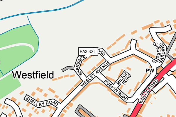 BA3 3XL map - OS OpenMap – Local (Ordnance Survey)